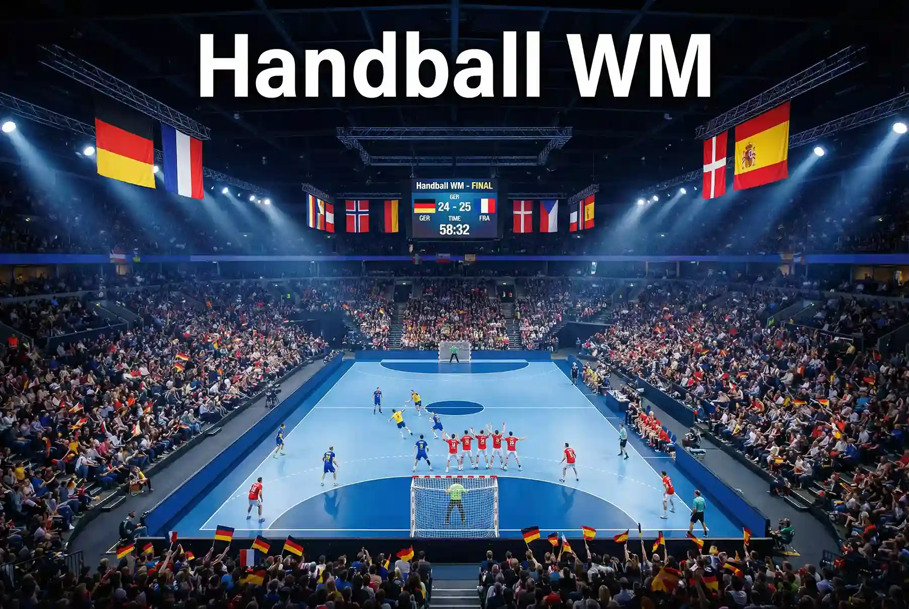 Handball WM Wetten: Volle Handballhalle bei einem Weltmeisterschaftsspiel